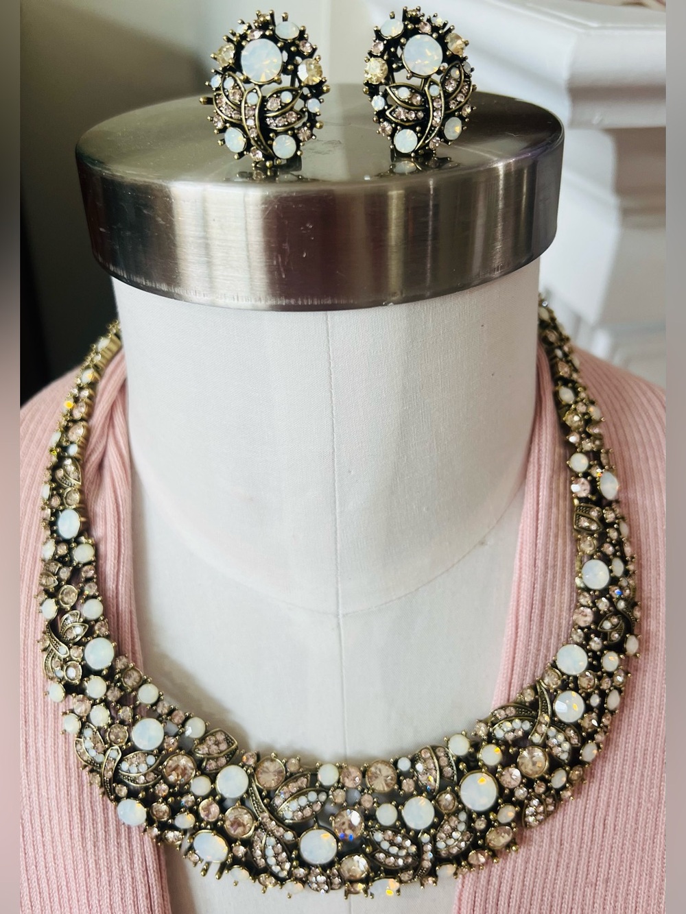Heidi Daus SET “Fantasy In Flight”🆕 Swarovski Crystals Dragonfly necklace set